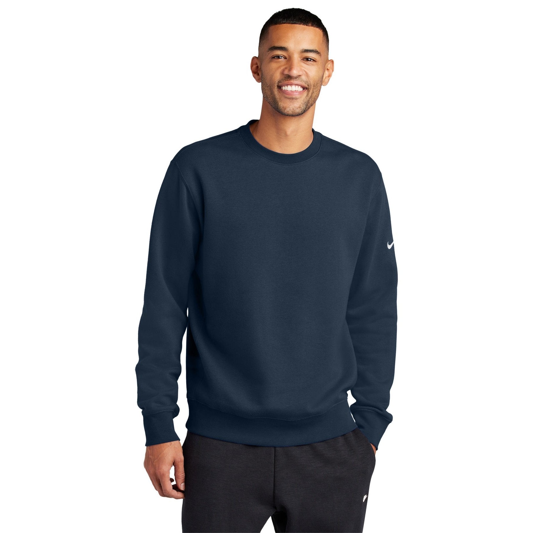 Nike-Nike Club Fleece Sleeve Swoosh Crew NKFD9863-MedTech-5